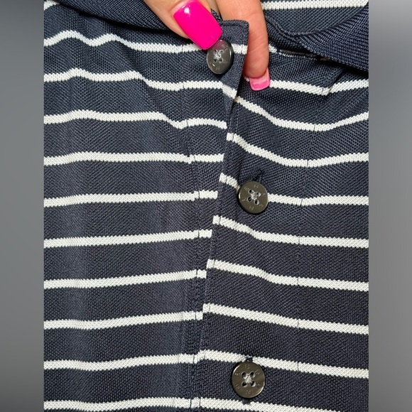 FootJoy FJ - Men's Black Striped Casual Basic Outdoor Polo Shirt in Size L - Picture 6 of 12